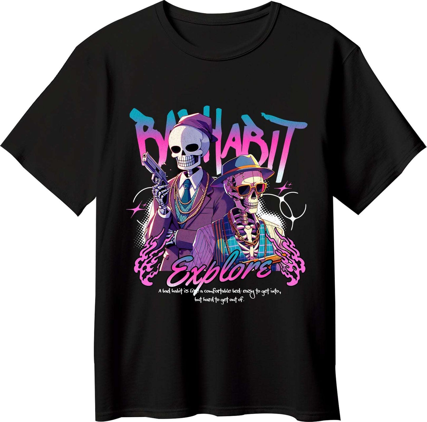 Bad Habit Graphic T-Shirt – Black - Opendoor Accessories