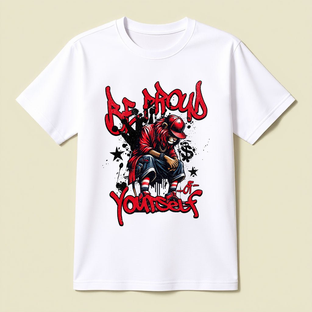 Be Proud of Yourself Graphic T-Shirt – White - Opendoor Accessories