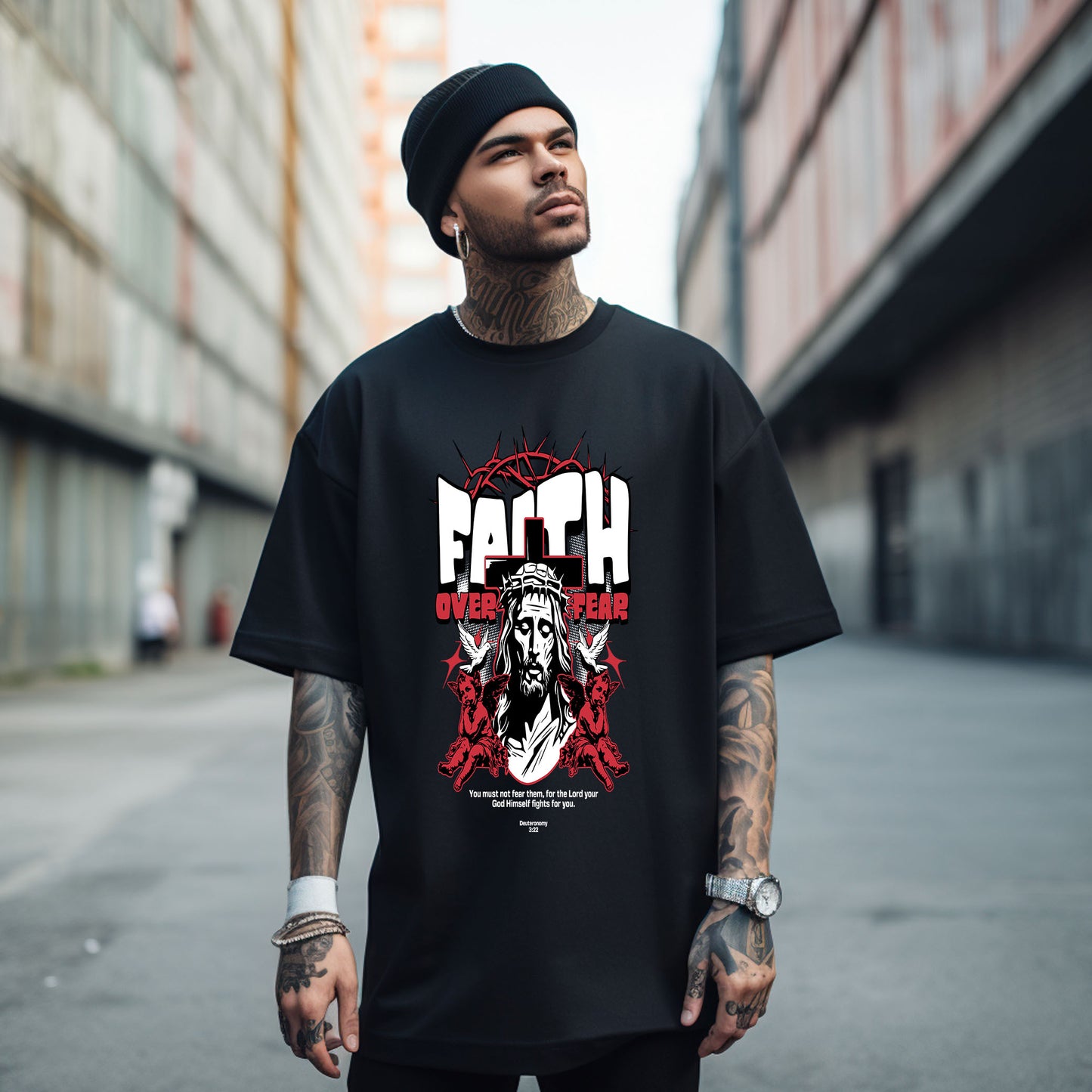 Faith Over Fear T-Shirt - Opendoor Accessories