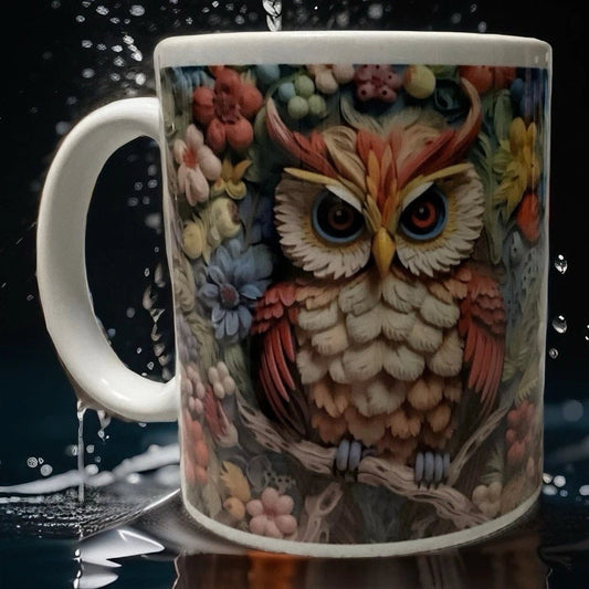 Owl Protect Darkness Mug – Your Wise and Colorful Companion - Opendoor Accessories