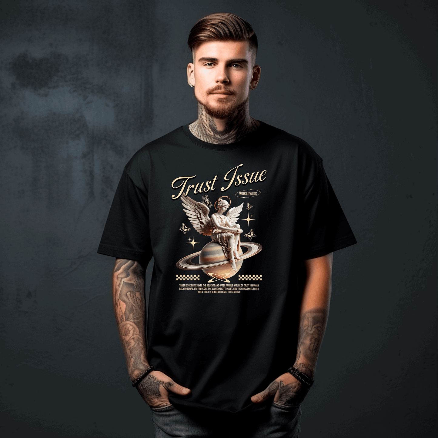 Trust Issue T-Shirt | Angel Graphic Streetwear Tee - Opendoor Accessories