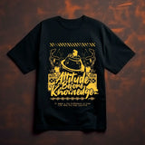Attitude Before Knowledge Graphic T-Shirt – Black - Opendoor Accessories
