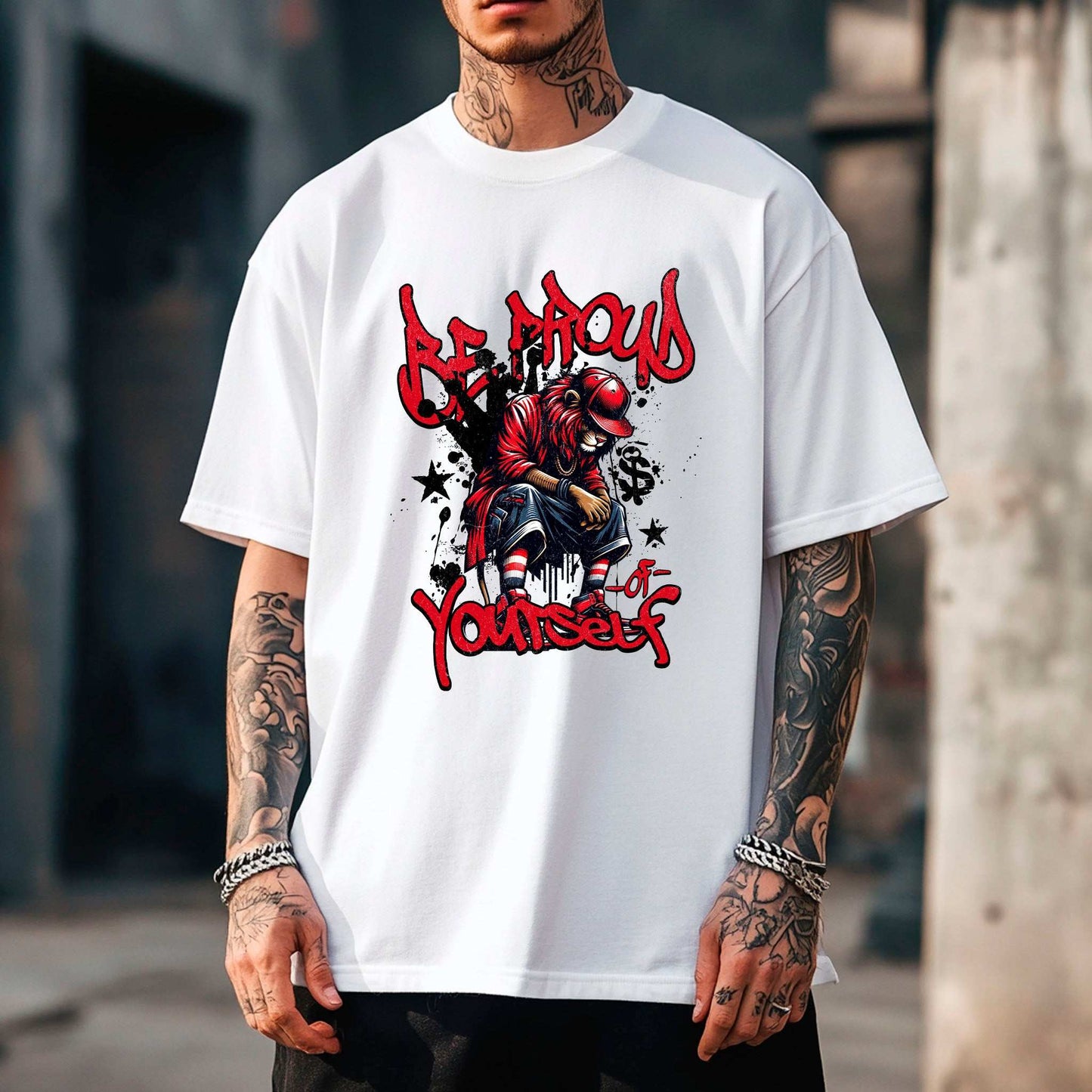 Be Proud of Yourself Graphic T-Shirt – White - Opendoor Accessories