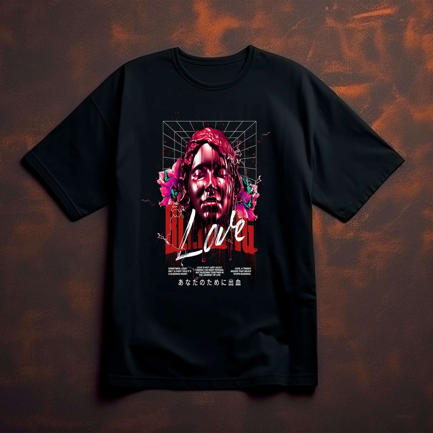 Blind Love Design - Black Graphic T Shirt for Men - Opendoor Accessories