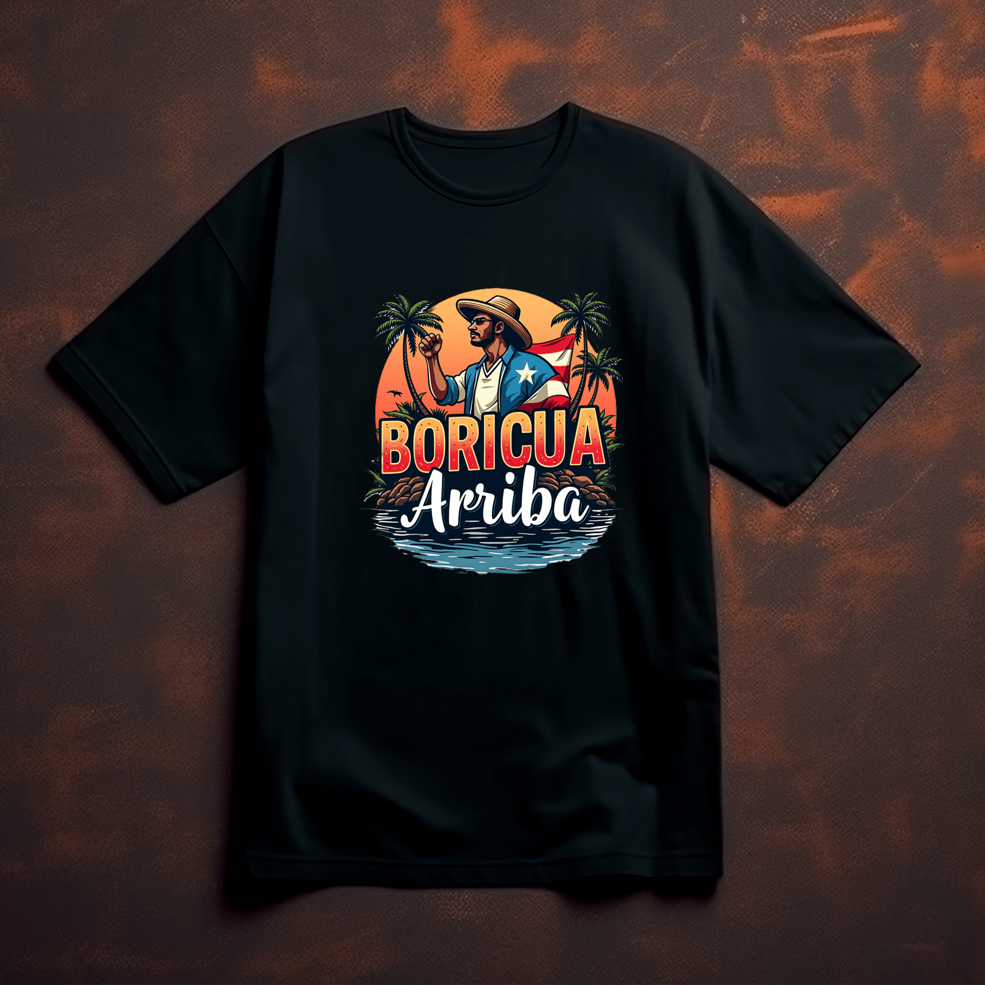 Boricua Arriba T-Shirt - Black - Opendoor Accessories