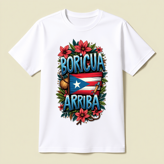 Boricua Arriba T-Shirt - Opendoor Accessories