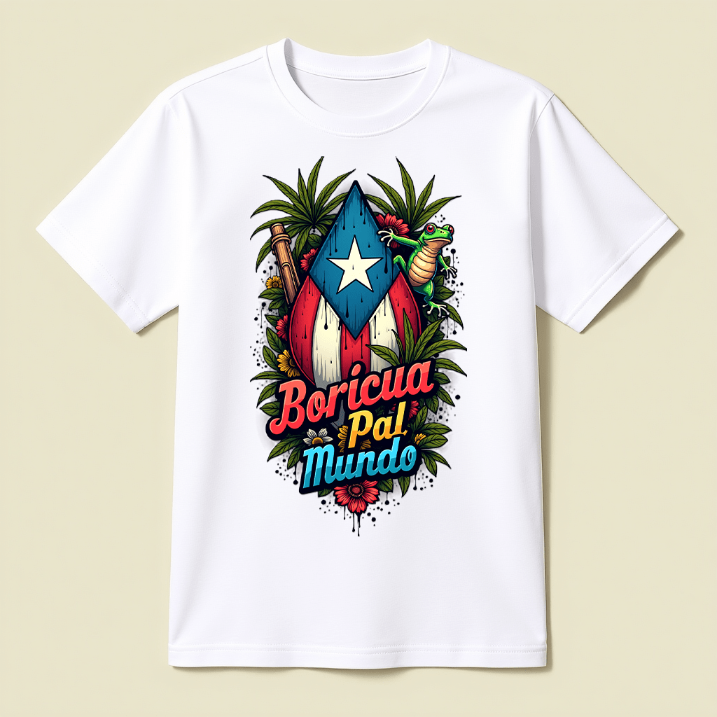 Boricua Pal Mundo T-Shirt - Opendoor Accessories