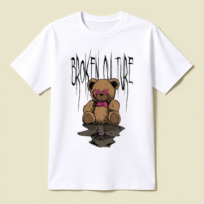 Broken Culture T-Shirt | Distressed Teddy Bear Streetwear - Opendoor Accessories