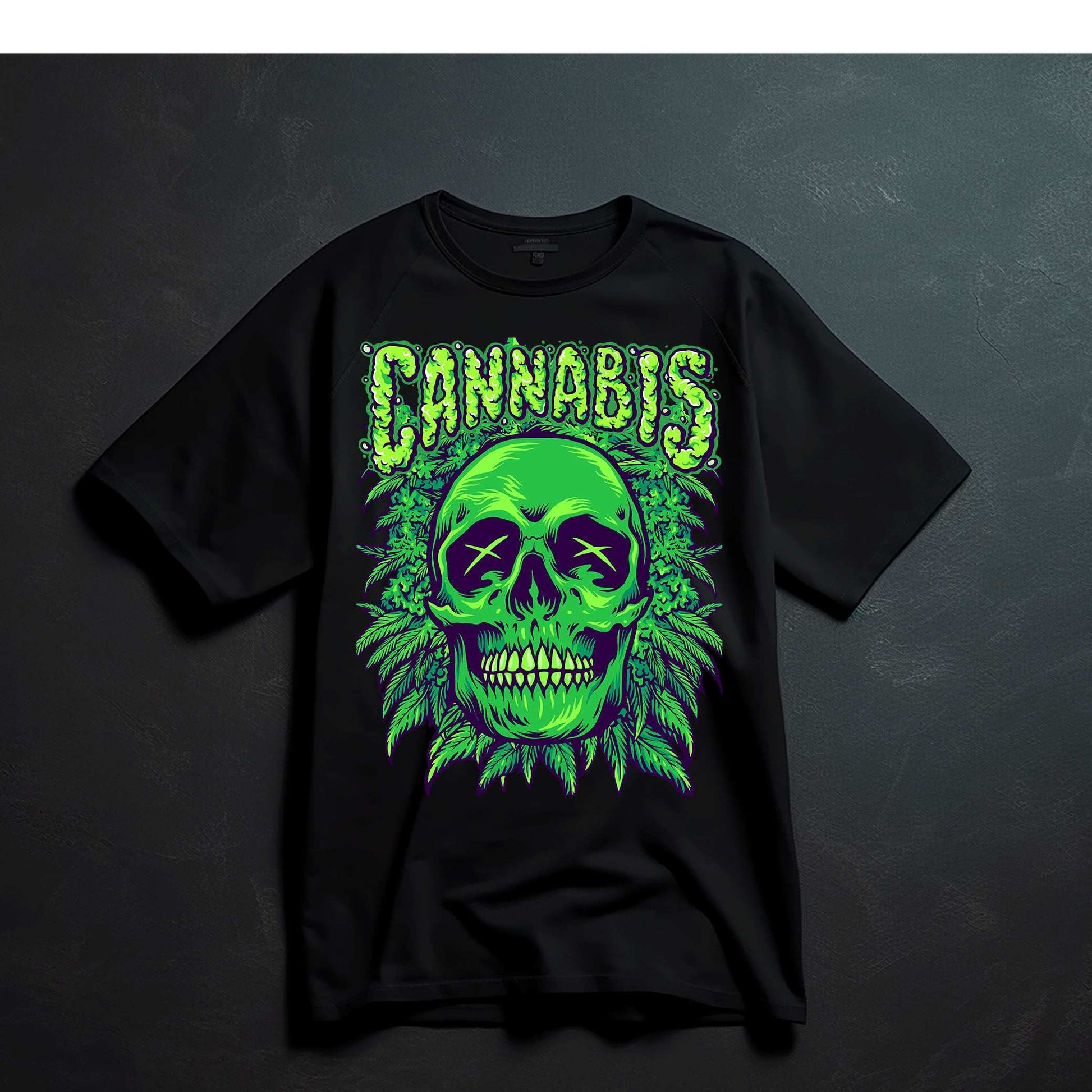 Cannabis Skull T-Shirt - Opendoor Accessories