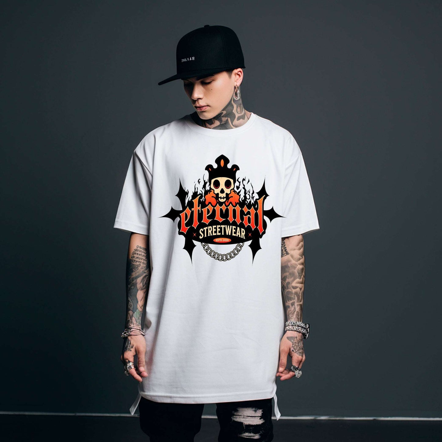 Eternal Streetwear Skull Graphic T-Shirt - Opendoor Accessories