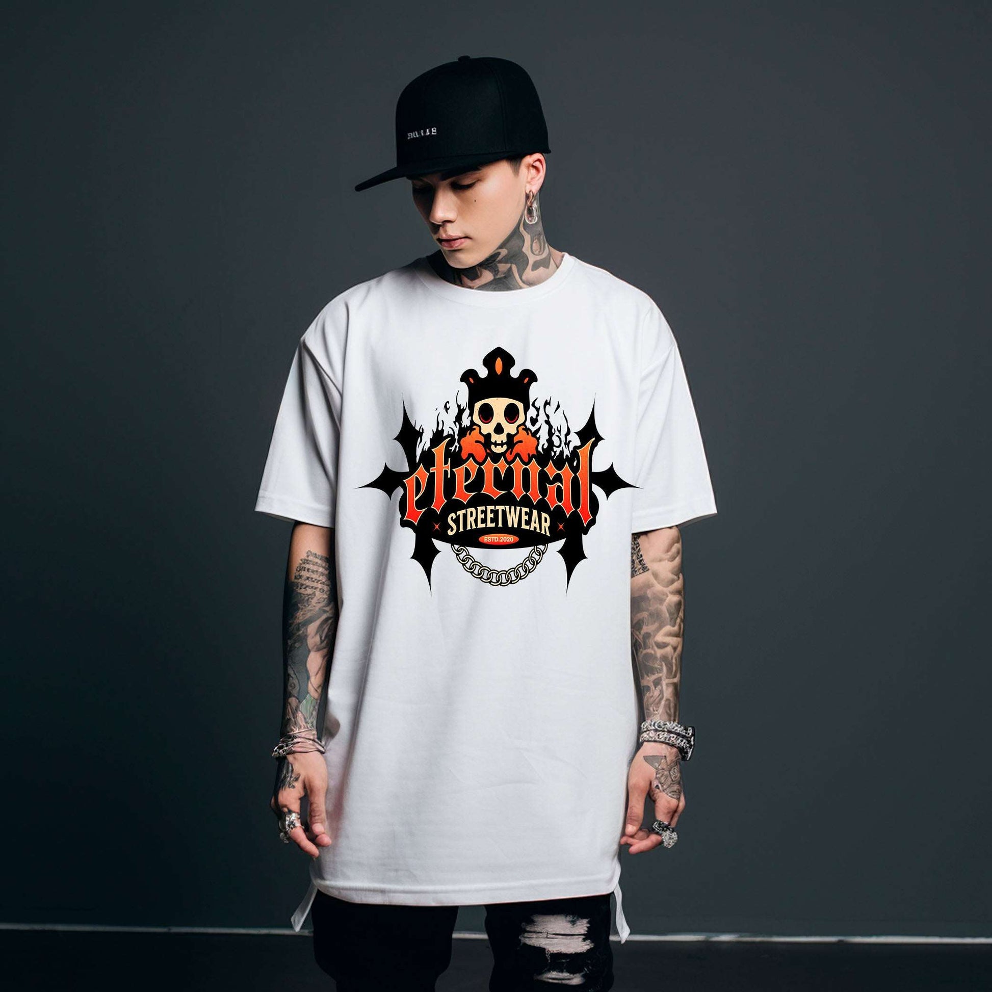 Eternal Streetwear Skull Graphic T-Shirt - Opendoor Accessories
