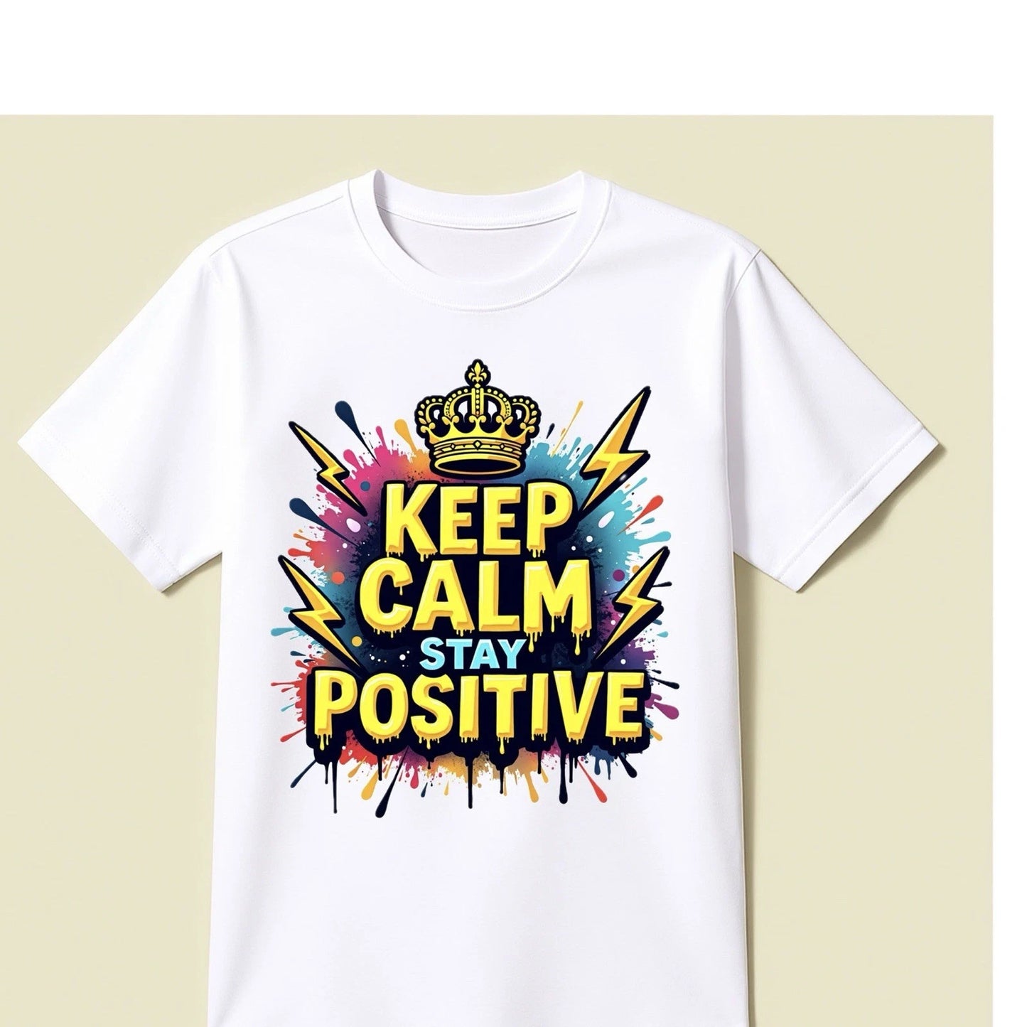 Keep Calm Stay Positive T-Shirt - Opendoor Accessories