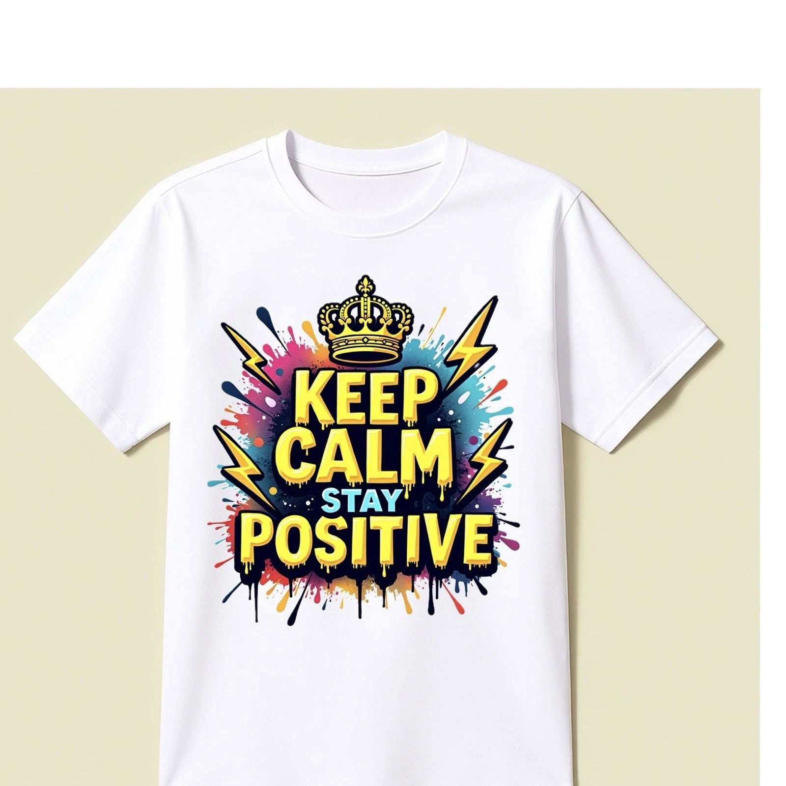 Keep Calm Stay Positive T-Shirt - Opendoor Accessories