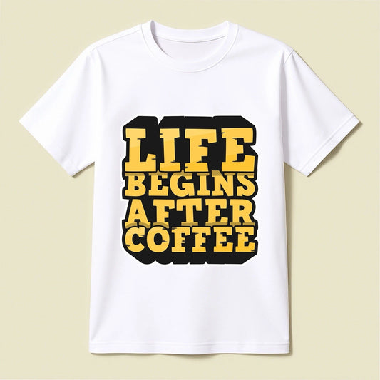 Life Begins After Coffee T-Shirt - Opendoor Accessories