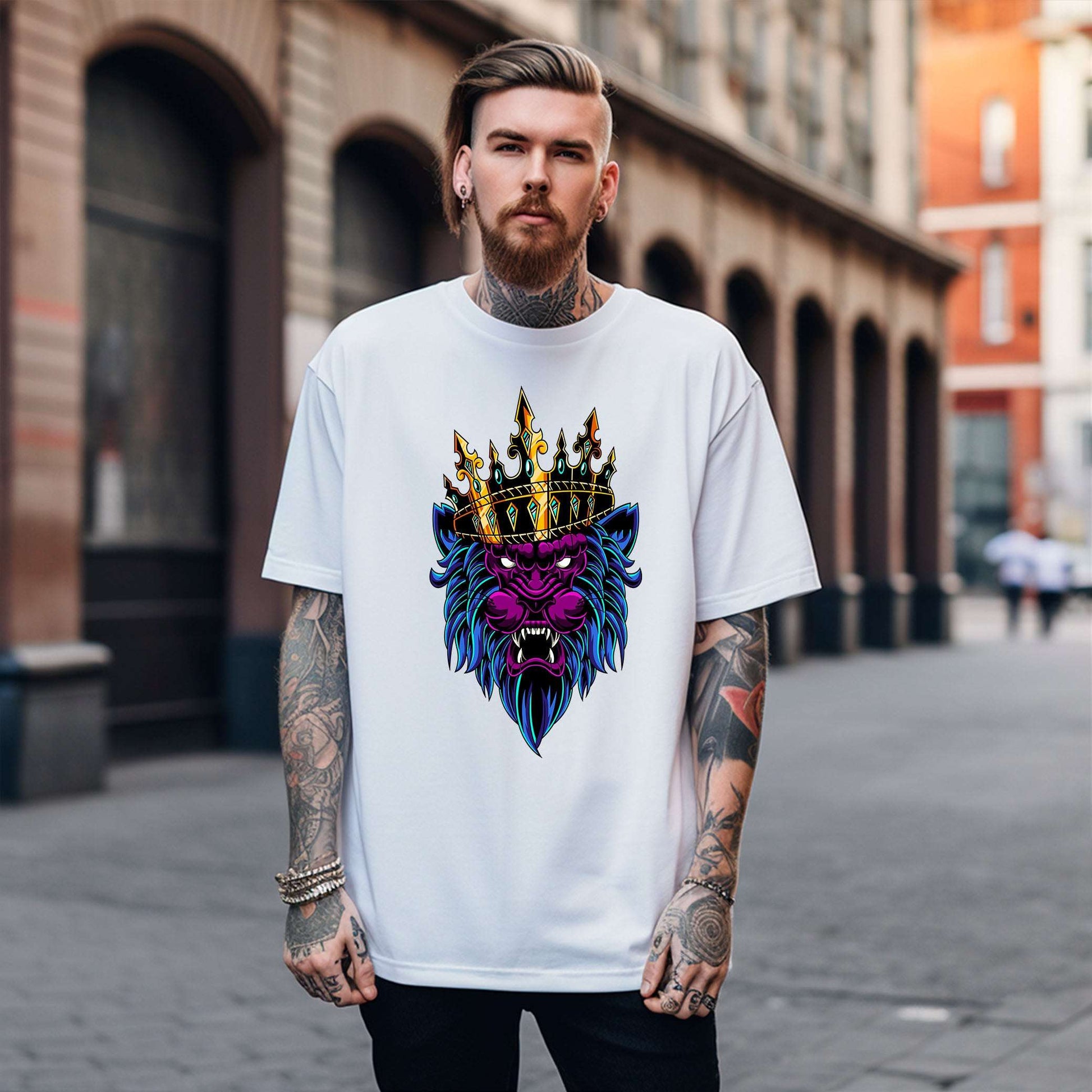 Lion with Crown T-Shirt – Wear the King's Spirit - Opendoor Accessories