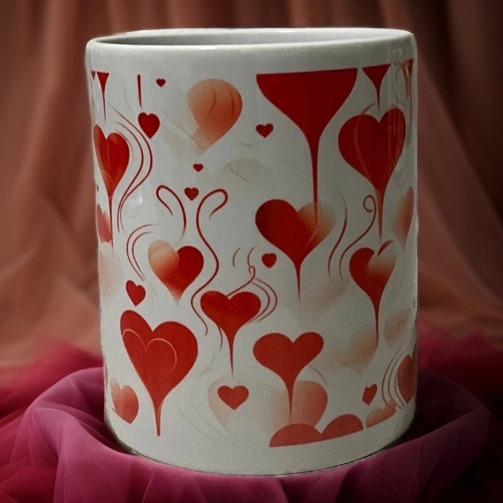 Love Valentine's Mug - Romantic Heart Coffee Cup - Opendoor Accessories