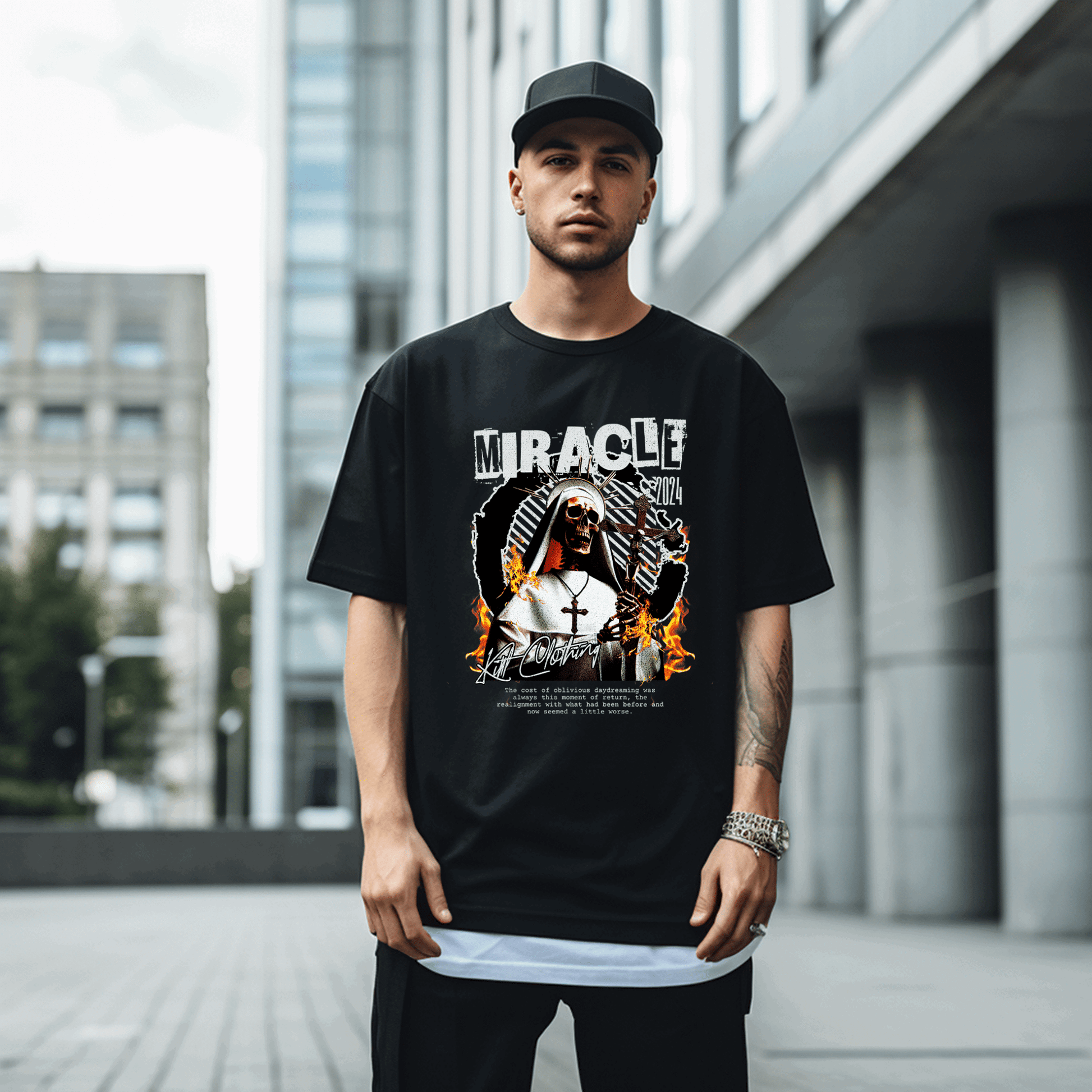 Miracle Graphic Tee | Edgy Streetwear T-Shirt - Opendoor Accessories