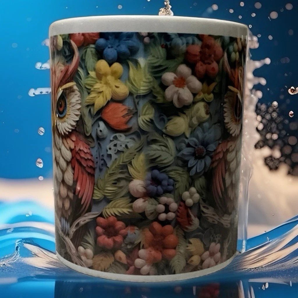 Owl Protect Darkness Mug – Your Wise and Colorful Companion - Opendoor Accessories