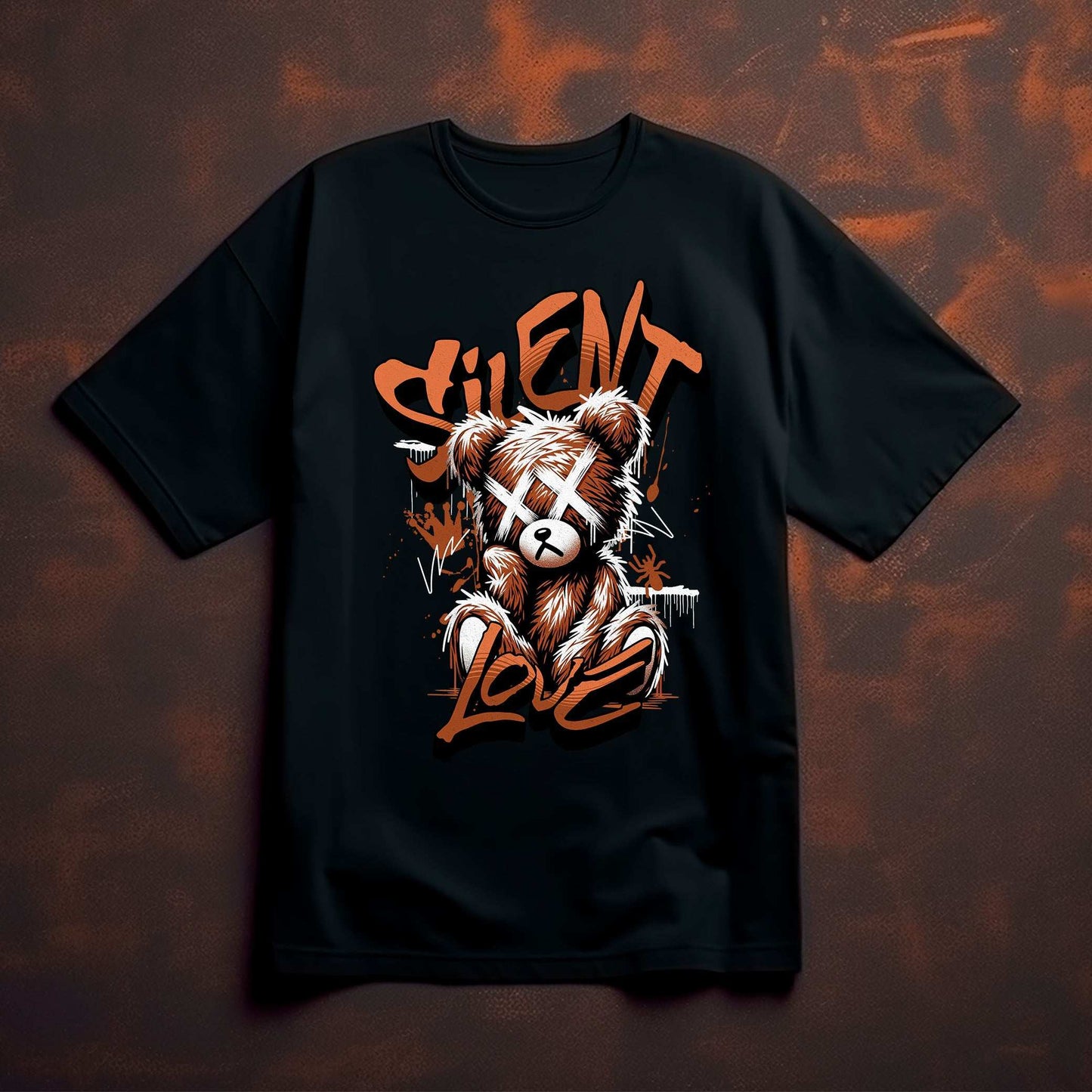 Silent Love Bear Graphic T-Shirt - Opendoor Accessories