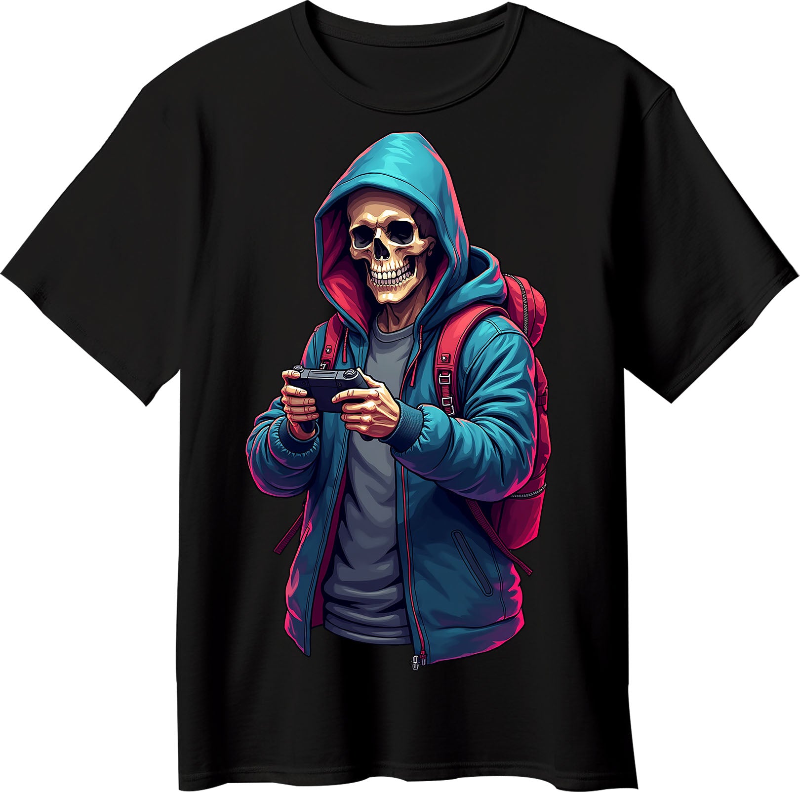 Skull Skeletor Gamer Graphic T-Shirt – Black - Opendoor Accessories