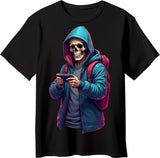 Skull Skeletor Gamer Graphic T-Shirt – Black - Opendoor Accessories