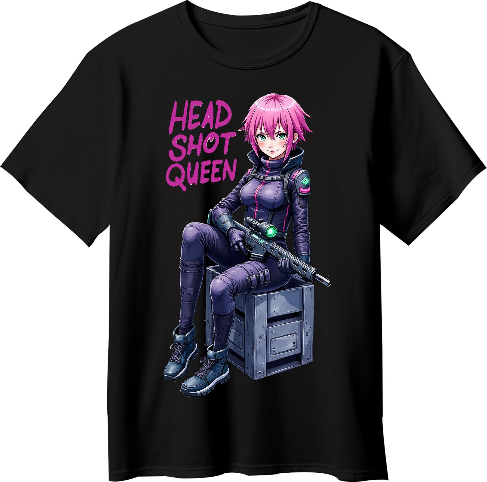 Soldier Girl Gamer T-Shirt: Dominate the Scoreboard - Opendoor Accessories