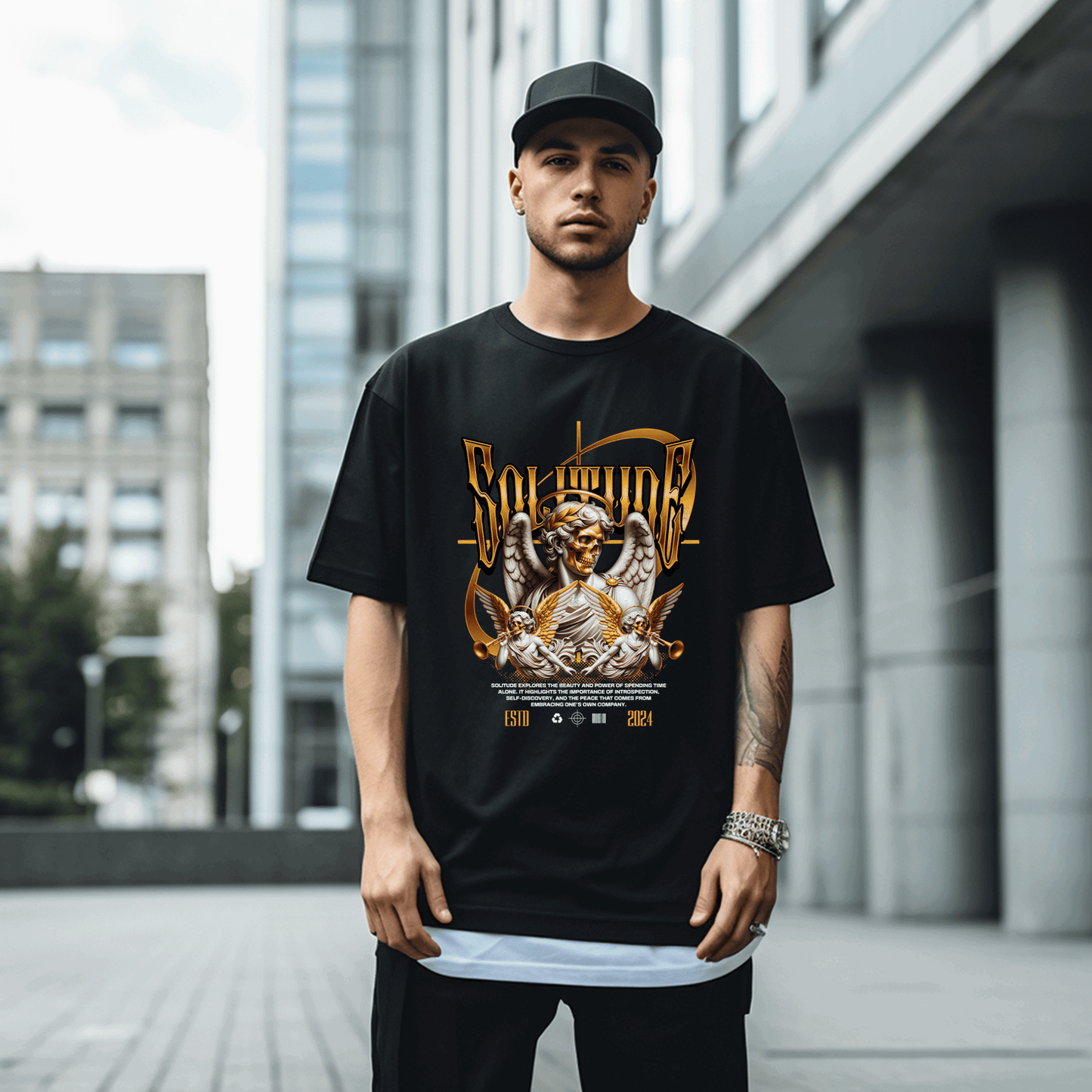 Solitude Graphic Tee – Comfortable Streetwear Style - Opendoor Accessories
