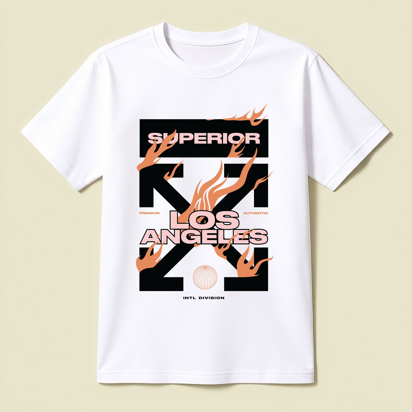 Superior Los Angeles T-Shirt | Fiery City Pride Streetwear