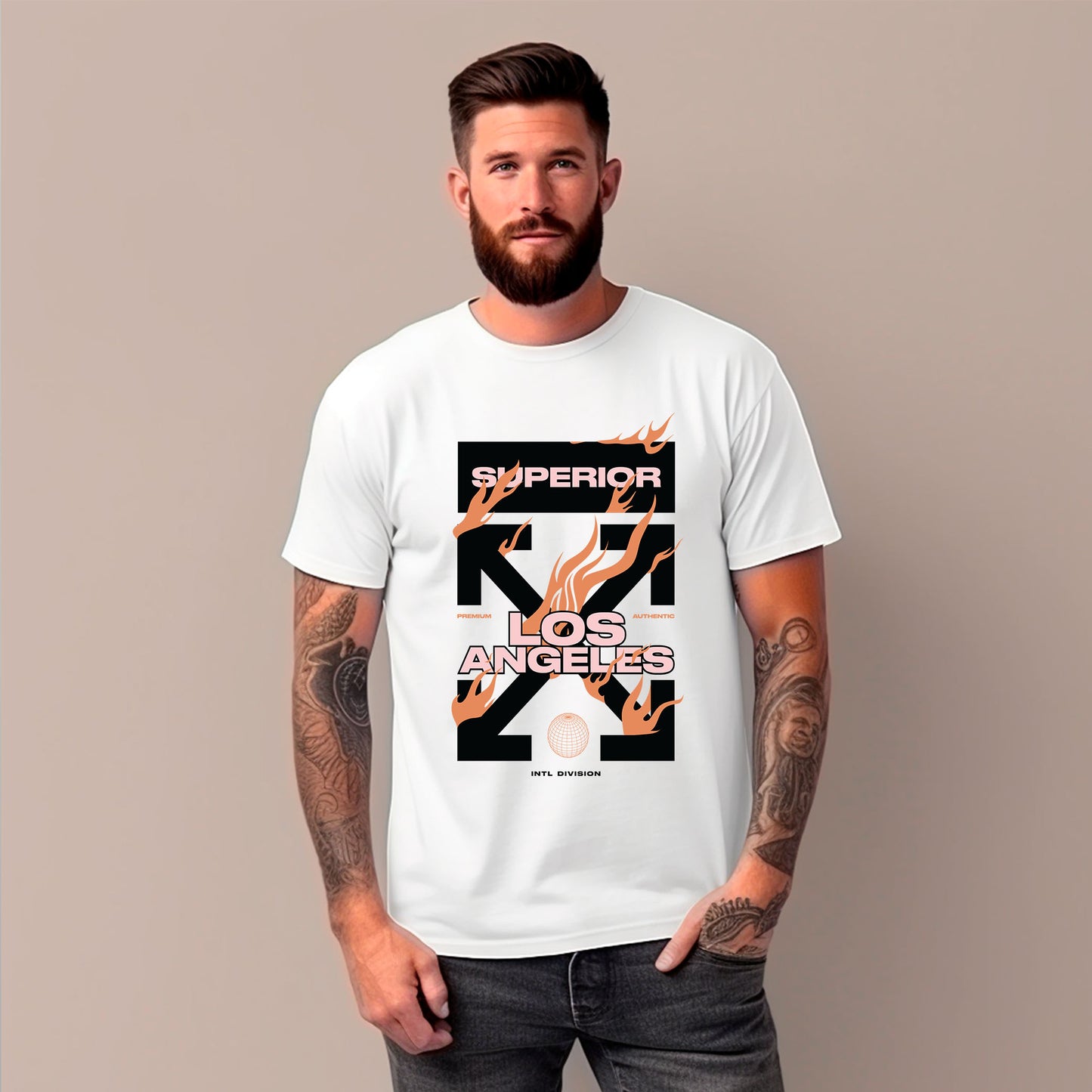 Superior Los Angeles T-Shirt | Fiery City Pride Streetwear