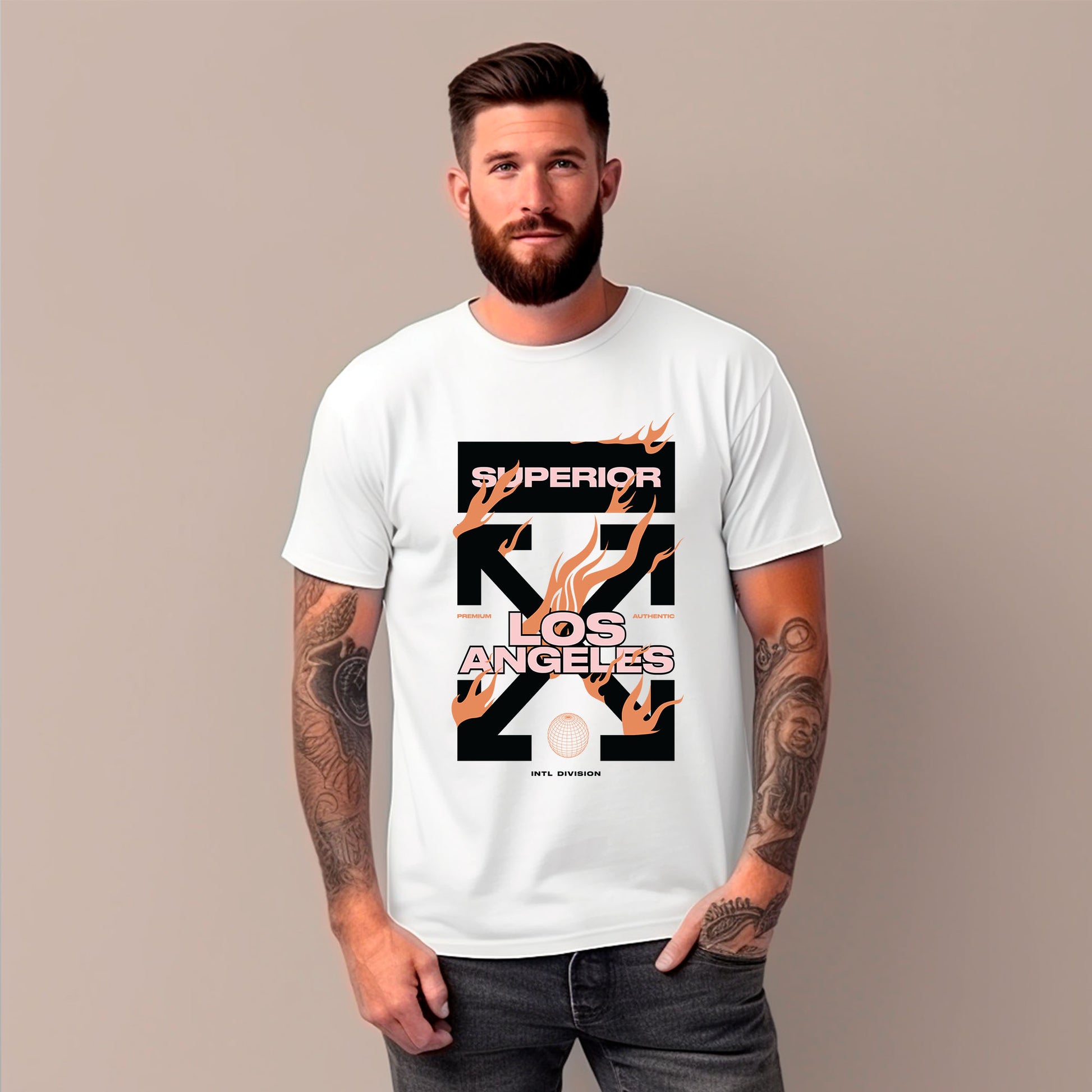 Superior Los Angeles T-Shirt | Fiery City Pride Streetwear