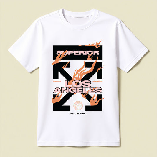 Superior Los Angeles T-Shirt | Fiery City Pride Streetwear