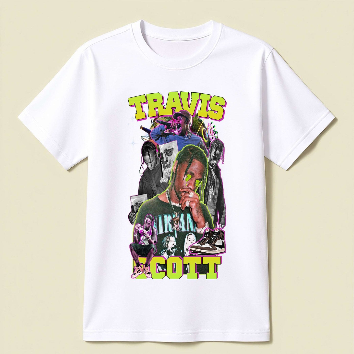 Travis Scott Collage Graphic Tee - Opendoor Accessories