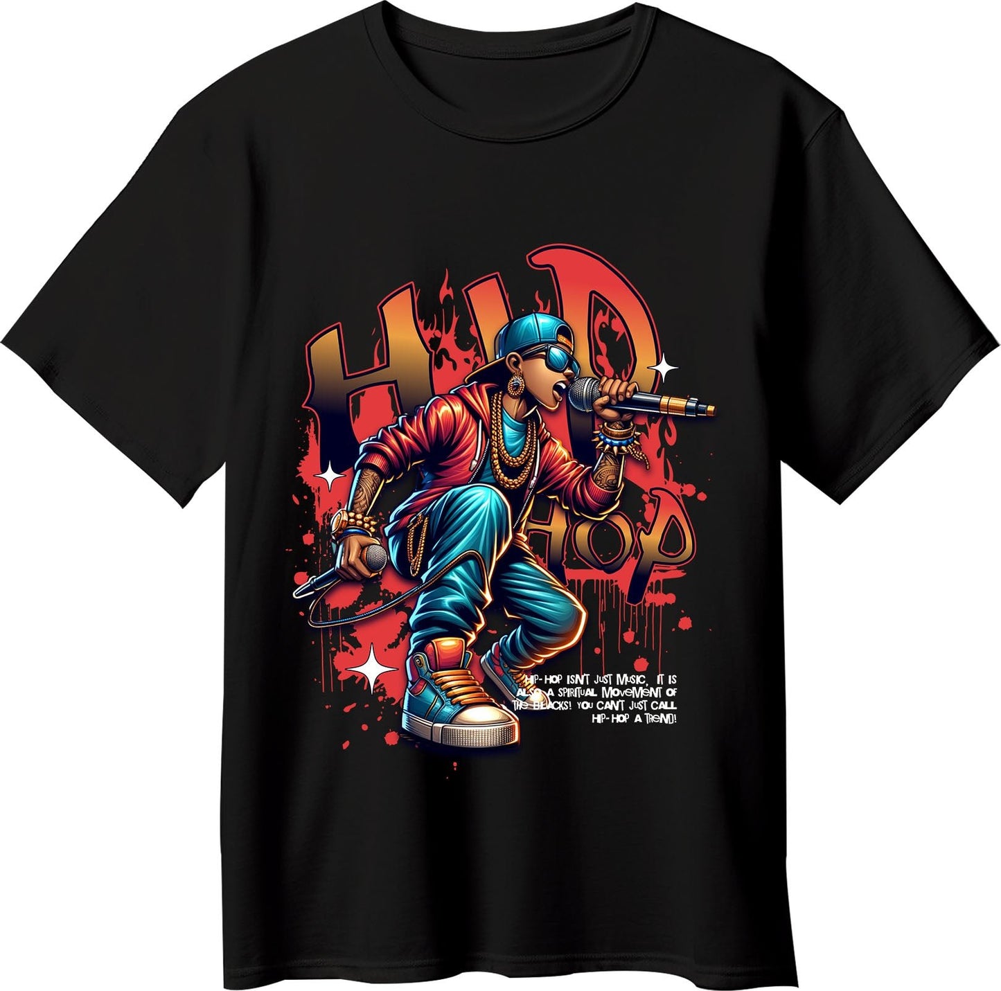 Hip Hop Rapper Graphic T-Shirt | Urban Streetwear Tee - Opendoor Accessories